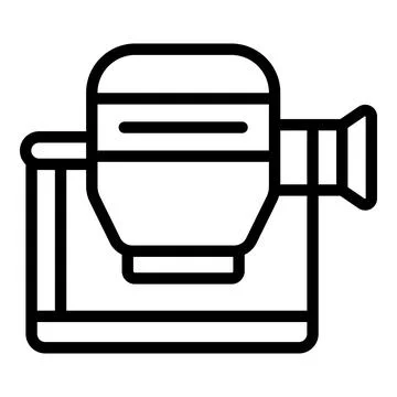 Builder mixer icon outline vector. Cement laborer Stock Illustration