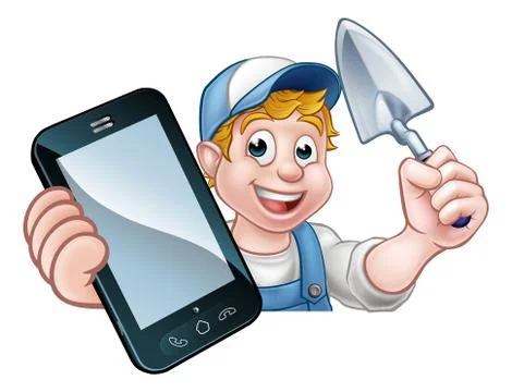 Builder Phone Concept Ilustración de archivo