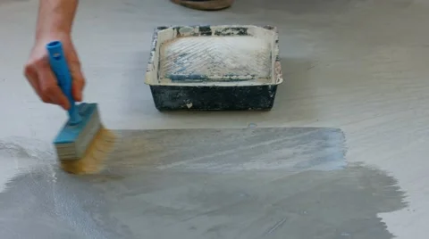 Builder processing concrete. Stock Footage 49326973