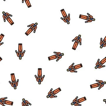 Builder in safety costume vector seamless pattern イラスト素材