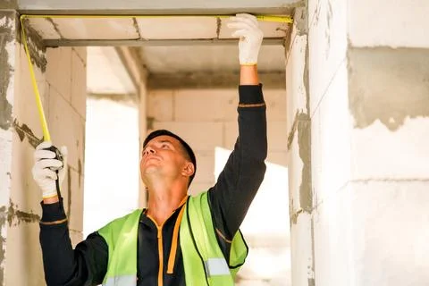 Builder secures ceiling, checks alignment, completes assembly, repair coord.. Photos