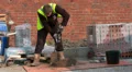 Builder with a shovel HD Footage