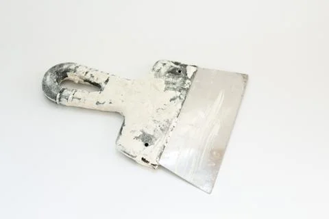 Builder spatula on a white background Foto stock
