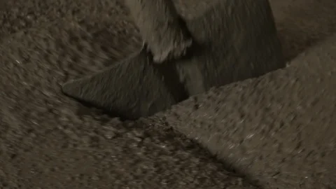 Builder worker pouring concrete into form two scene Stock Footage 98761939