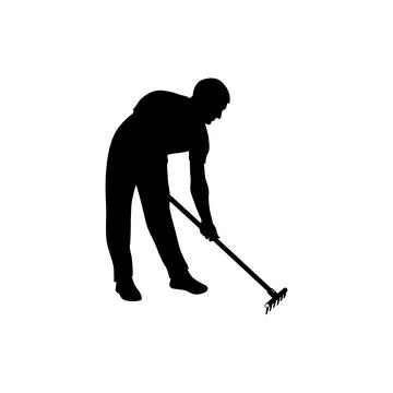 Builder worker silhouette vector Stock Illustration