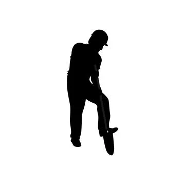 Builder worker silhouette vector Stock Illustration