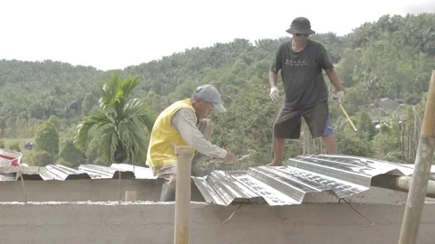 A builder is working on the building Stock Footage 224928616