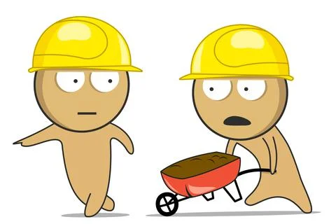 The builders are coming Illustrazione stock