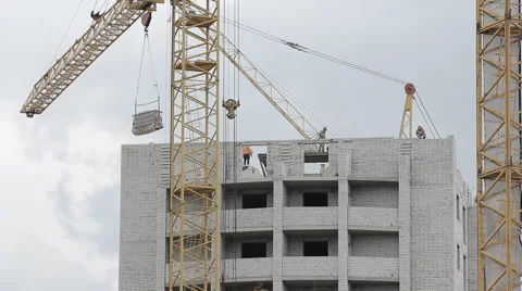 Builders construction crane Stock Footage 63379553