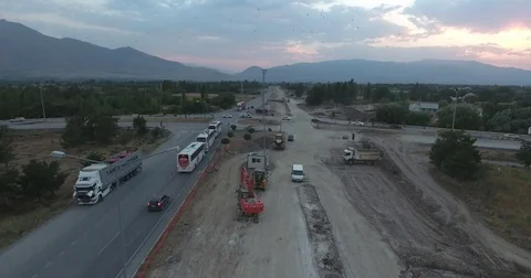 Builders On A Construction Site. Drilling Wells For Bored Piles Stock Footage 75688255