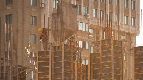 Builders at the construction site2 Stock Footage 91580169