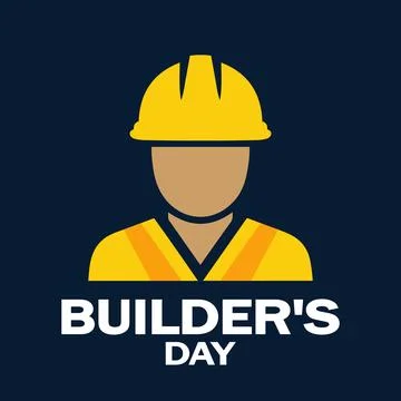 Builders day builder man logo Stock Illustration