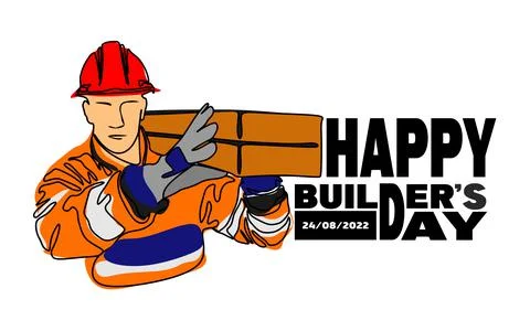 Builders day, engineers day, crane operators day, architects day, labor day Ilustración de archivo
