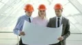 The builders (engineers) discuss the new project HD Footage