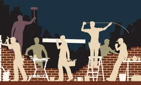 Builders Stock Illustration
