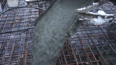 Builders make reinforcement mesh for concrete Stock Footage 163567010
