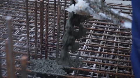 Builders make reinforcement mesh Stock Footage 163567004