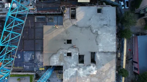 Builders pour concrete Stock Footage 213258733