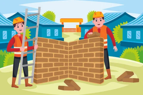 Builders Profession Illustrazione stock