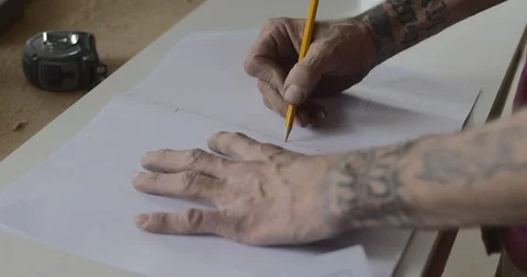 Builders reading building plans Stock Footage 119377044