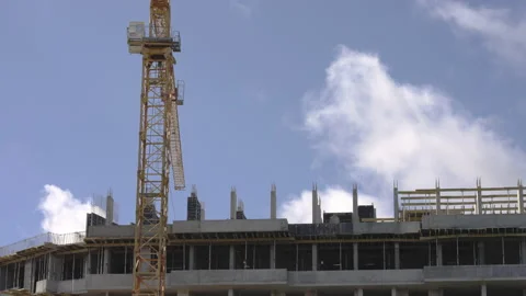 Builders on the rooftop working Video stock 177971927