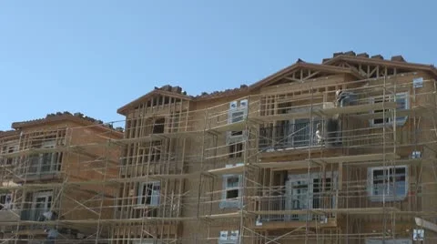 Builders scaffolding 스톡 동영상 10794973