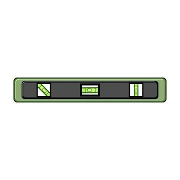 Builders spirit level checking horizontal vertical alignment Stock Illustration