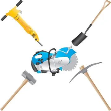 Builders tools Stock Illustration