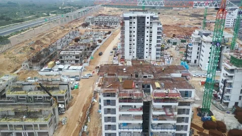 Builders work at construction site Stock Footage 170190112