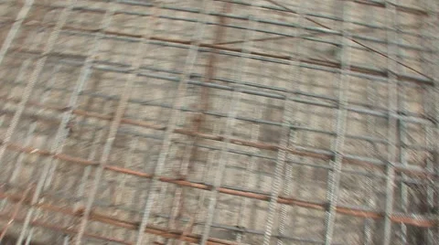 Builders working knead concrete at a construction site Stock Footage 5165078