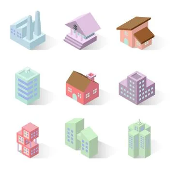 Building 3d isometric Stock Illustration