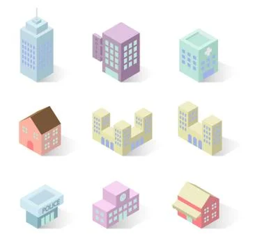 Building 3d isometric Stock Illustration