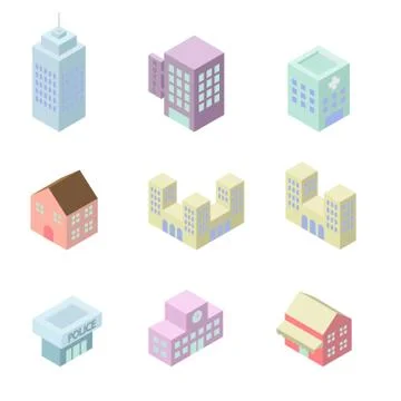 Building 3d isometric Stock Illustration