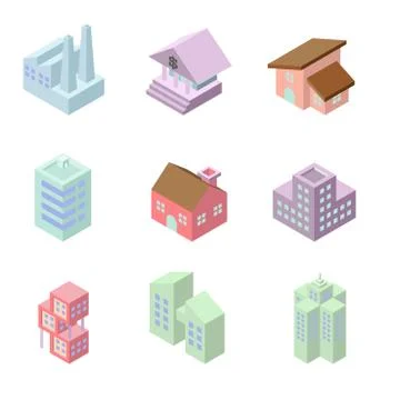 Building 3d isometric Stock Illustration