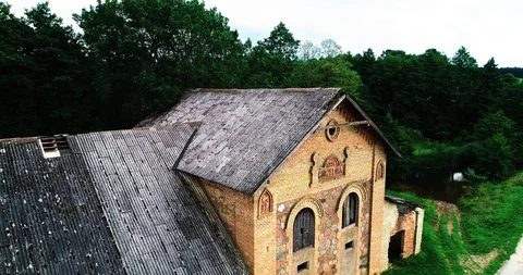 The building of an abandoned distillery Stock Footage 94372924