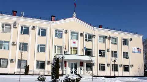 Building of administration timelapse in motion Stock Footage 10802380