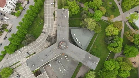 Building aerial view Stock Footage 159280633