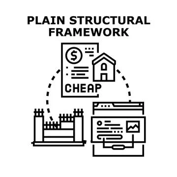 Building affordable house property using digital framework Stock Illustration