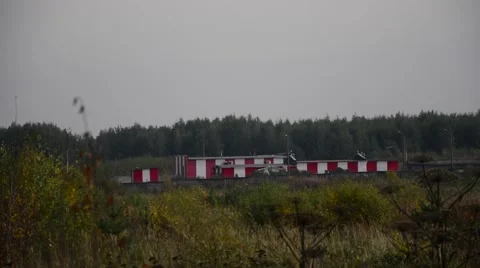 Building on the airfield Stock Footage 54484524