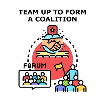Building alliance, cooperation, and unity for shared goals Ilustración de archivo