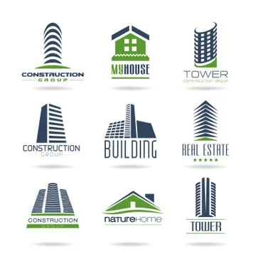 Building and construction icon set  Stock Illustration