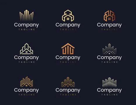 Building and construction logo design template. Graphic elements suitable for Illustrazione stock