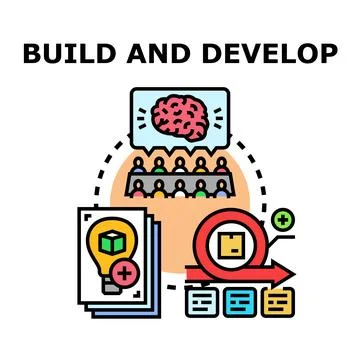Building and developing ideas into business products Ilustración de archivo