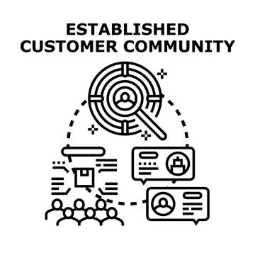 Building and engaging an established customer community for business growth Ilustración de archivo