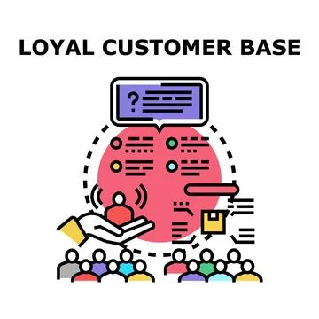 Building and maintaining a loyal customer base concept Ilustración de archivo