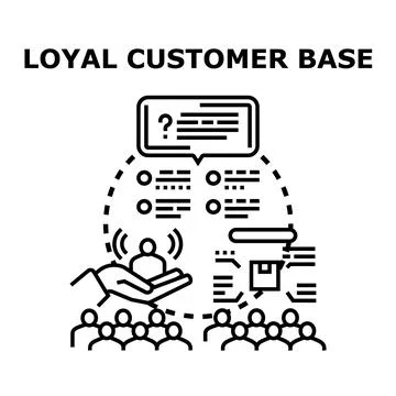 Building and maintaining a loyal customer base concept Stock Illustration