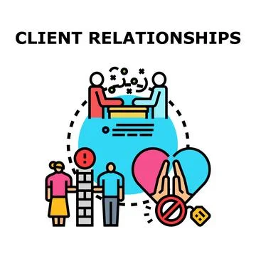 Building and maintaining strong customer relationships concept Stock Illustration