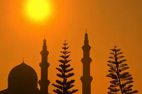 Building and mosque Stock Photos