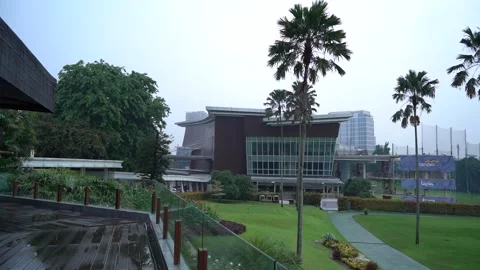 BUILDING AND PARK Stock Footage 286085917