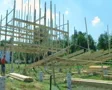 Building and Raising a Barn SD Footage